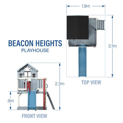 Backyard Discovery Beacon Heights Cedar Garden Playhouse | 1.8m Slide