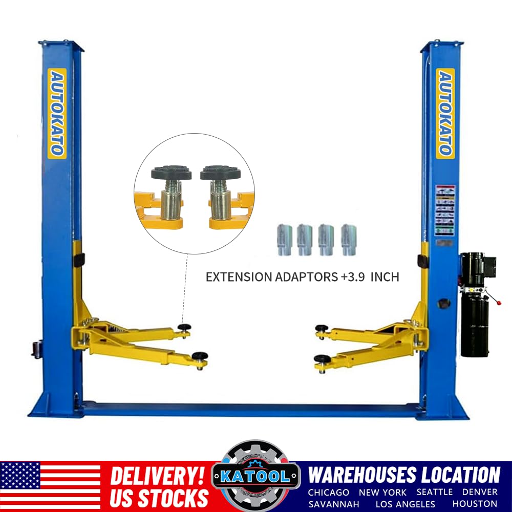 KATOOL 11000lbs 4.0HP 2 Post Lift Car Lift for Home/Shop/Garage Two Post Lift 2 Post Car Lift Auto Lift Automotive Lift (11000lbs Lift)