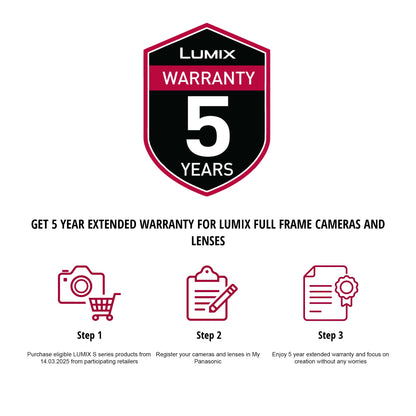 Panasonic DC-S5DNE-K Lumix S5D Full Frame Mirrorless Camera Body, 24.2MP, 4K 60P Recording, Live View Finder, Free Angle Monitor, Wi-Fi, Bluetooth, with S-R1840E 18-40mm S lens, Black