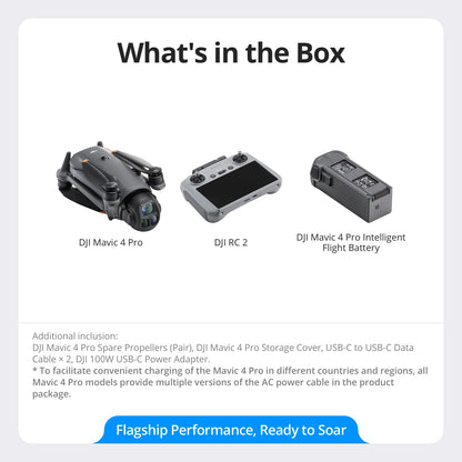DJI Mavic 4 Pro Drone With DJI RC 2, Flagship Tri-Camera Drone