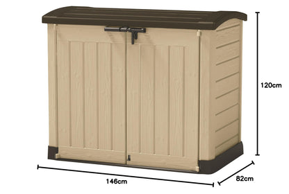 Keter Store It Arc Outdoor Garden Shed, 1200 Litres, Taupe/Beige