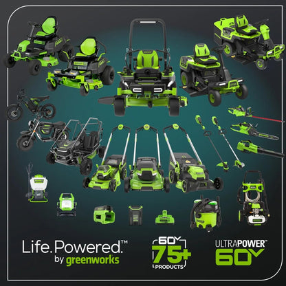 Greenworks 60V 42" CrossoverZ Zero Turn Mower, (6) 8.0Ah Batts&600W Chgr