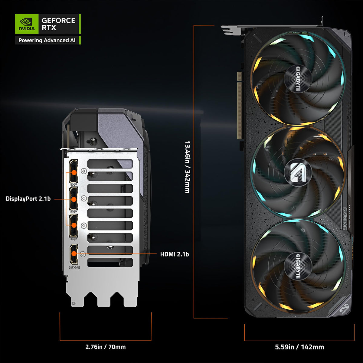 GIGABYTE GeForce RTX 5080 Gaming OC 16G Graphics Card, WINDFORCE Cooling System, 16GB 256-bit GDDR7, GV-N5080GAMING OC-16GD Video Card