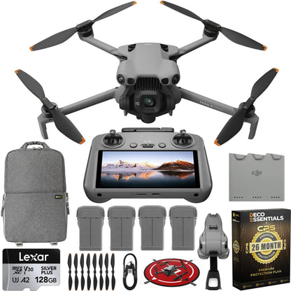 DJI Mini 5 Pro Drone Fly More Combo with RC 2, 1" CMOS Sensor, 4K Video, Obstacle Sensing, 4 Battery Bundle with Deco Essentials CPS Exclusive 26 Month Protection Pack and Accessories Kit