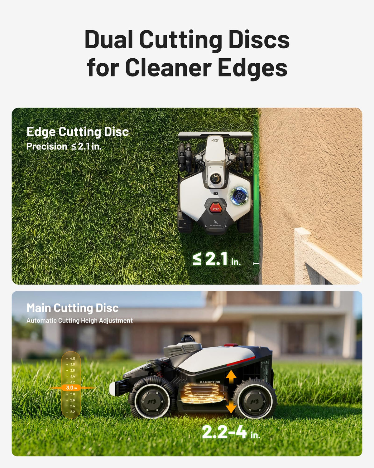 (2026 NEW) Mammotion LUBA mini 2 AWD 1500H Robot Lawn Mower with Garage, for 0.37 Acres, 360° LiDAR+Dual-Camera AI Vision, 80% Slope, DropMow, 20 Multi-Zone Management