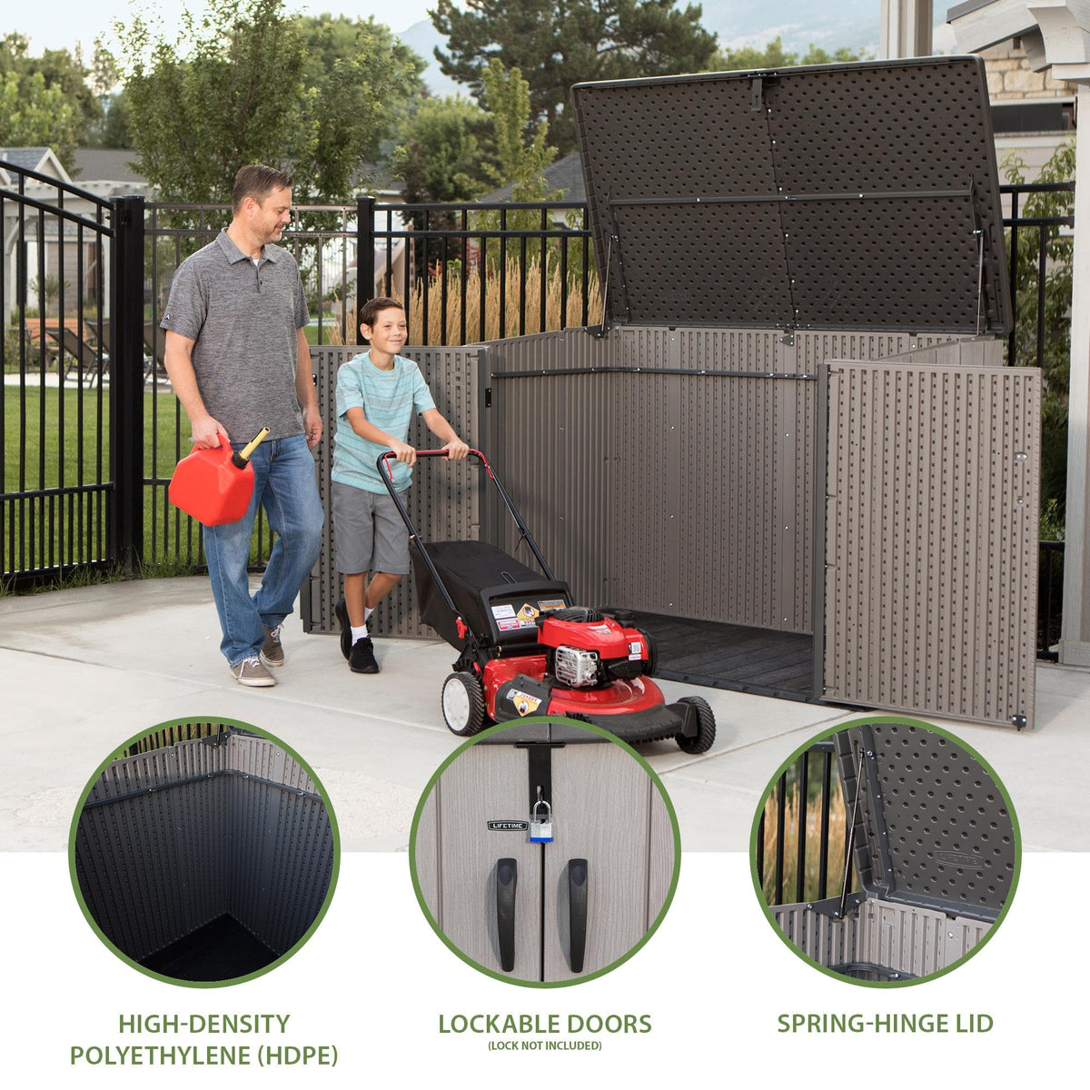 LIFETIME Horizontal Outdoor Storage Shed