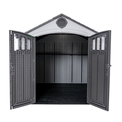 Lifetime Outdoor Storage Shed, 8x10 Ft, Gray