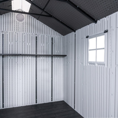 Lifetime Outdoor Storage Shed, 8x10 Ft, Gray