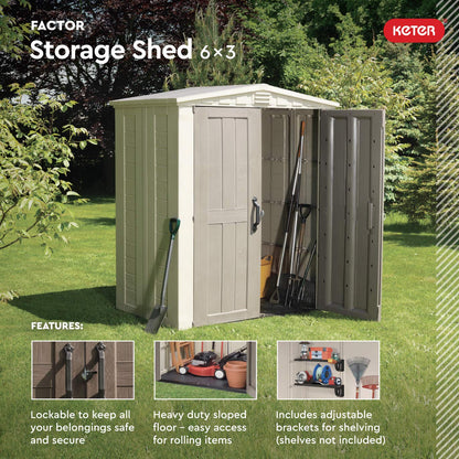 Keter Factor (8x6 ft) Large Resin Outdoor Storage
