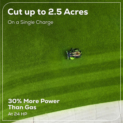 Greenworks 60V 42" CrossoverZ Zero Turn Mower, (6) 8.0Ah Batts&600W Chgr