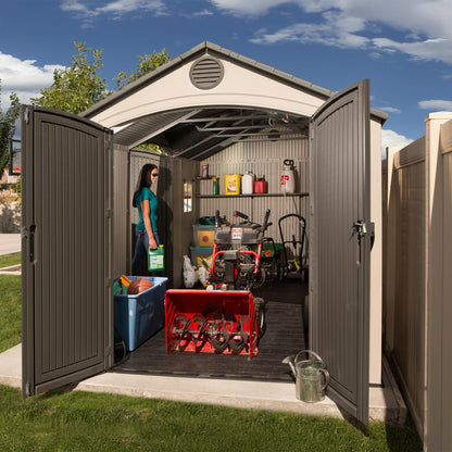Lifetime 15×8 Ft Dual‑Entry Outdoor Storage Shed