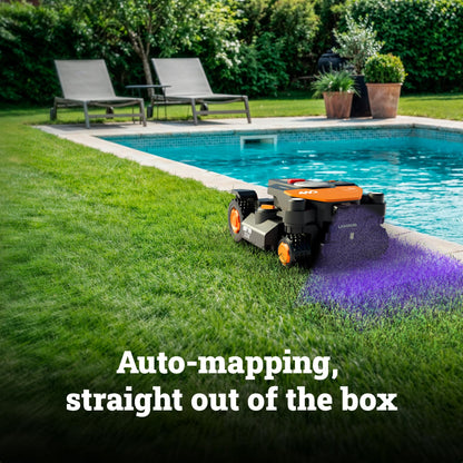 WORX Robot Lawn Mower 4WD for 1/2 Acre, No Perimeter Wire, WR342