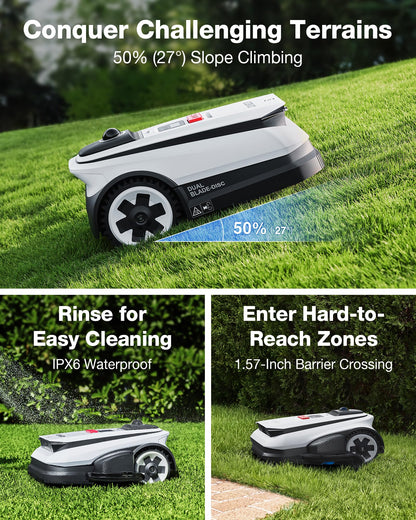 ECOVACS Goat A2000 LiDAR PRO Robot Lawn Mower, Dual LiDAR Navigation