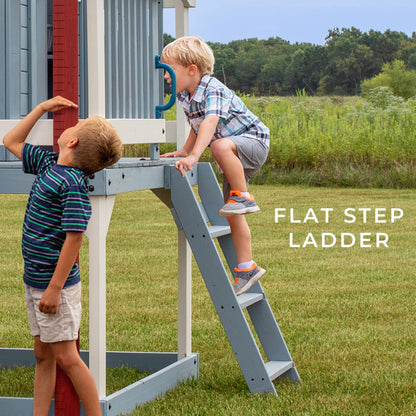 Backyard Discovery Beacon Heights Cedar Garden Playhouse | 1.8m Slide