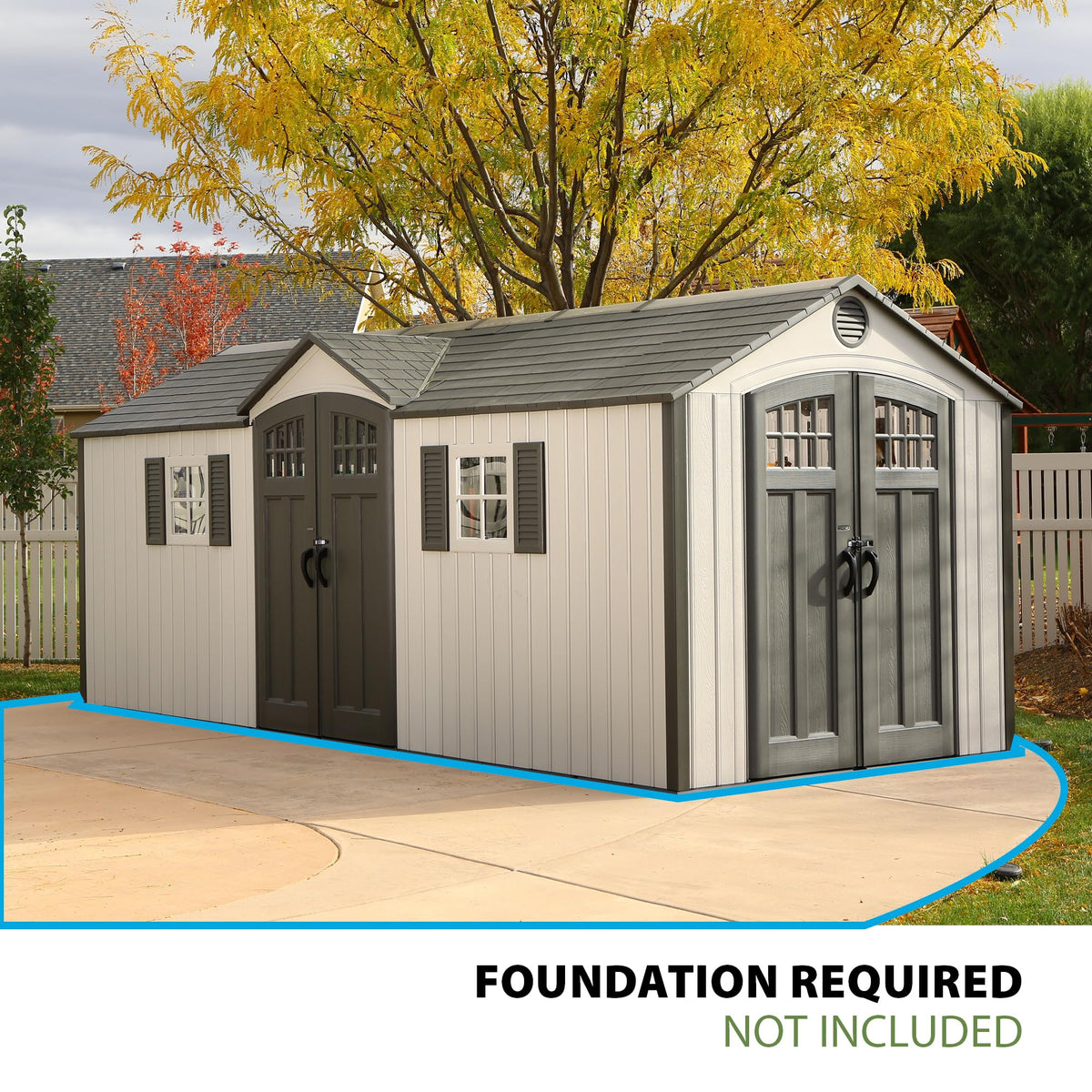Lifetime 20 x 8 Ft. Outdoor Storage Shed